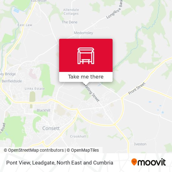 Pont View, Leadgate map