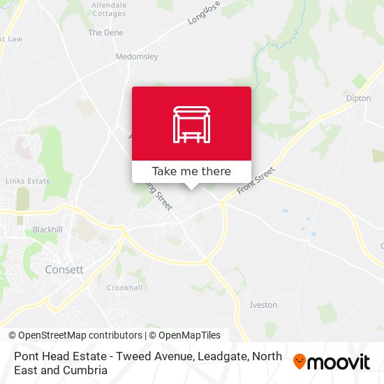 Pont Head Estate - Tweed Avenue, Leadgate map