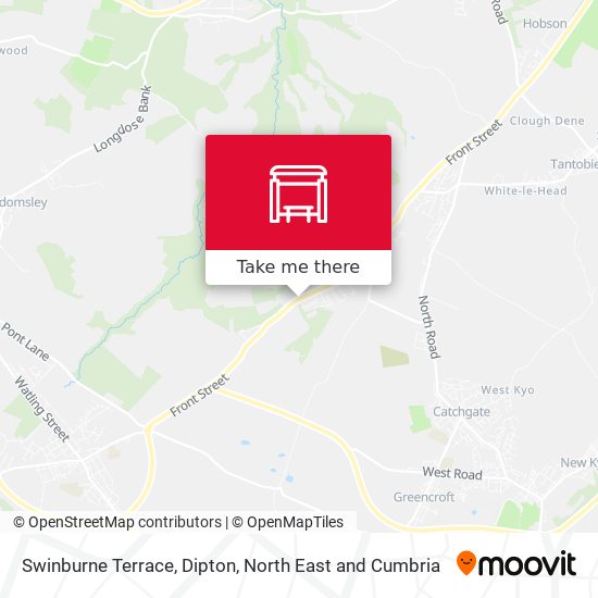 Swinburne Terrace, Dipton map