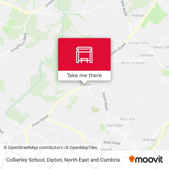 Collierley School, Dipton map