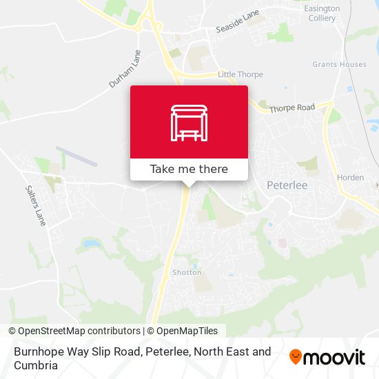 Burnhope Way Slip Road, Peterlee map