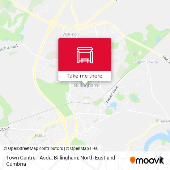 Town Centre - Asda, Billingham map