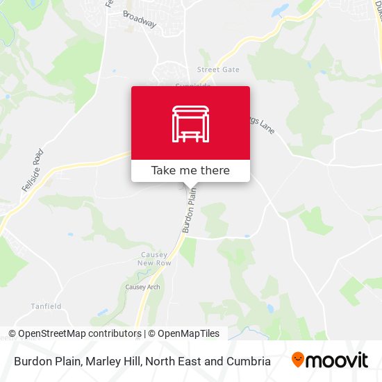 Burdon Plain, Marley Hill map