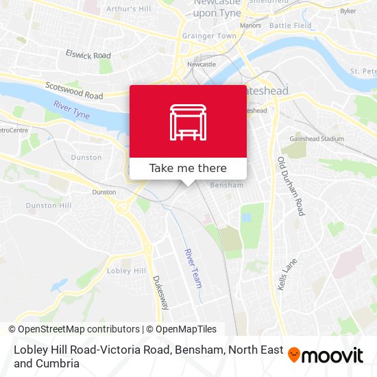 Lobley Hill Road-Victoria Road, Bensham map