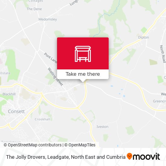 The Jolly Drovers, Leadgate map