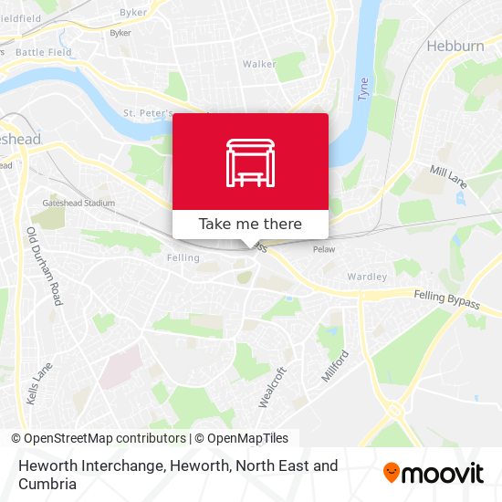 Heworth Interchange, Heworth map