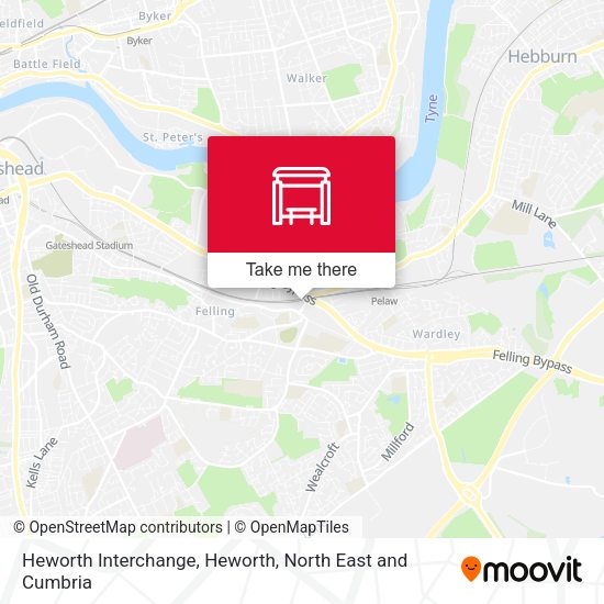 Heworth Interchange, Heworth map