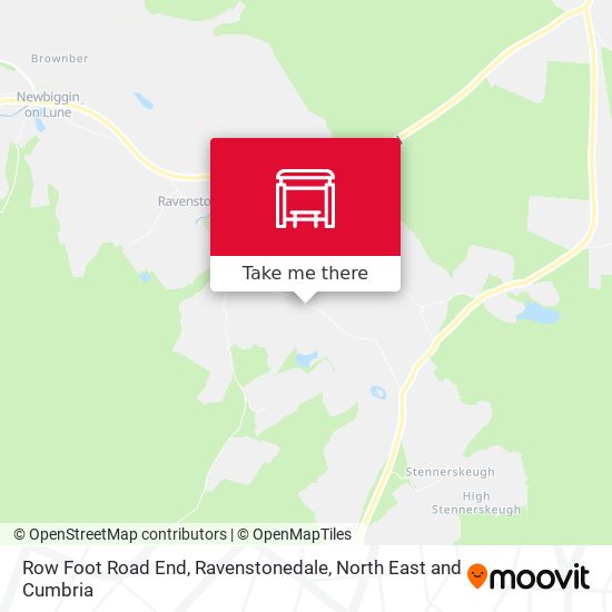 Row Foot Road End, Ravenstonedale map