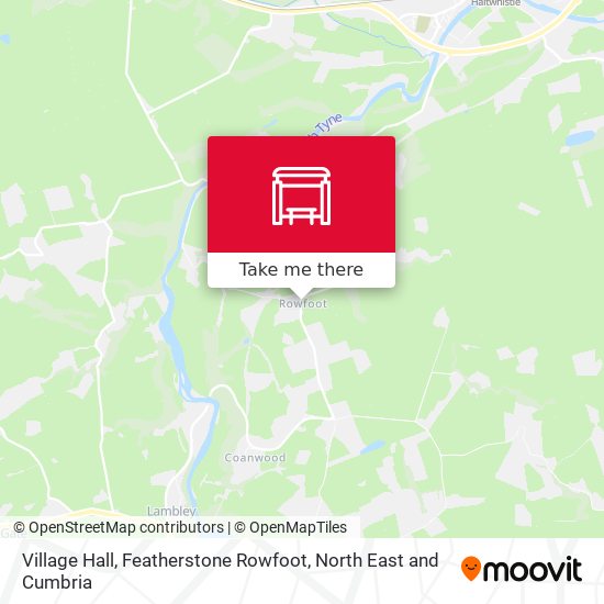Village Hall, Featherstone Rowfoot map