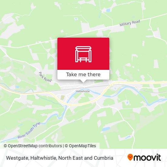Westgate, Haltwhistle map