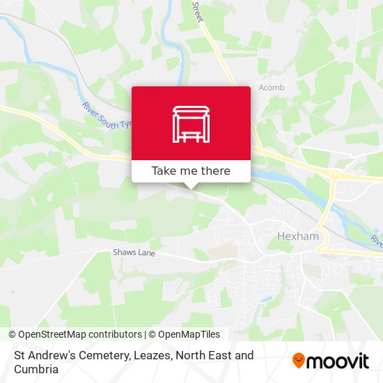 St Andrew's Cemetery, Leazes map