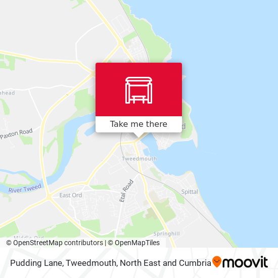 Pudding Lane, Tweedmouth map