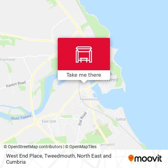 West End Place, Tweedmouth map