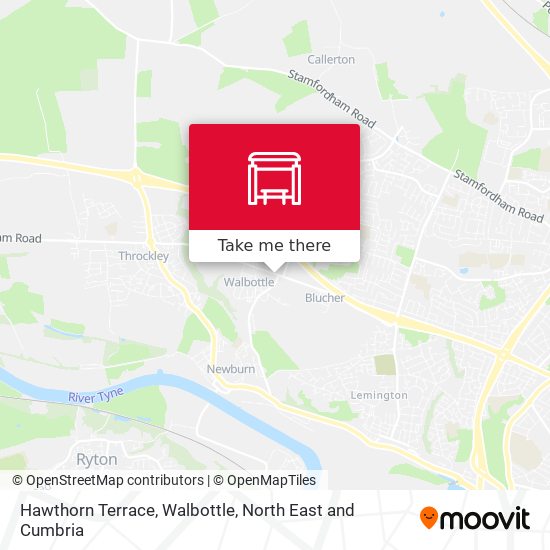 Hawthorn Terrace, Walbottle map