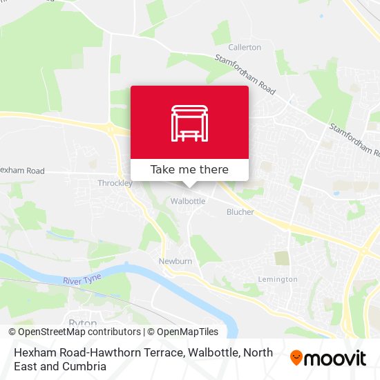 Hexham Road-Hawthorn Terrace, Walbottle map