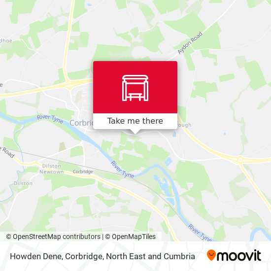 Howden Dene, Corbridge map