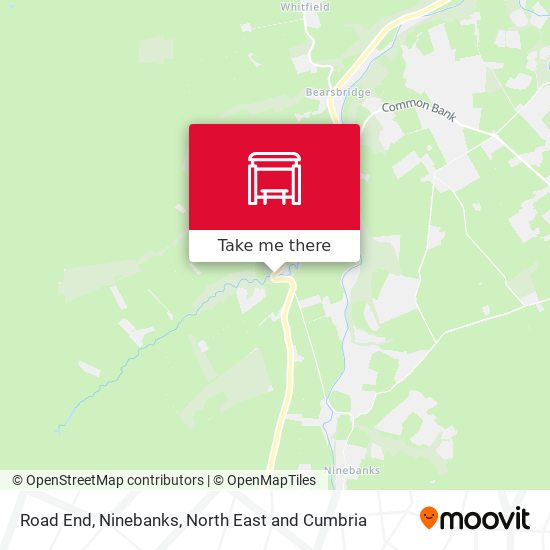 Road End, Ninebanks map