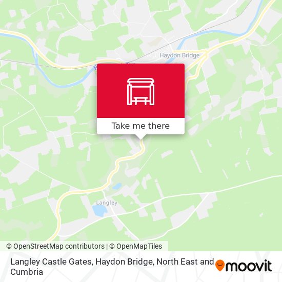 Langley Castle Gates, Haydon Bridge map