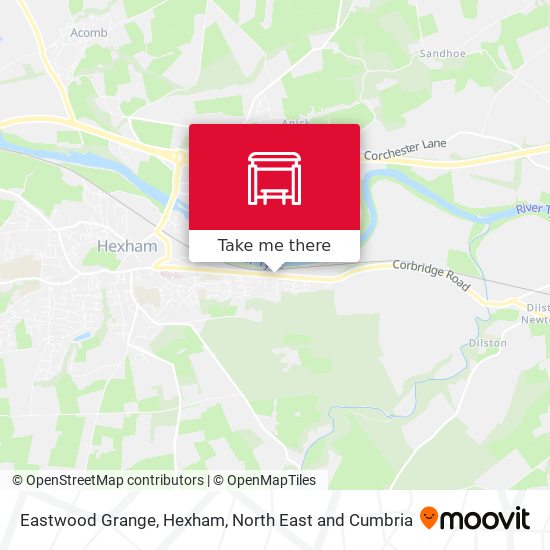 Eastwood Grange, Hexham map