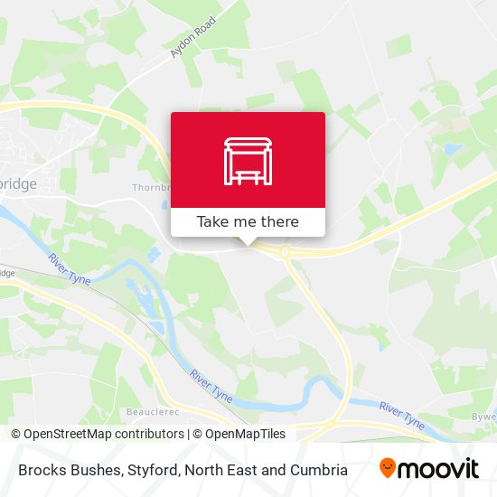 Brocks Bushes, Styford map