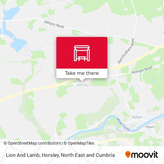 Lion And Lamb, Horsley map