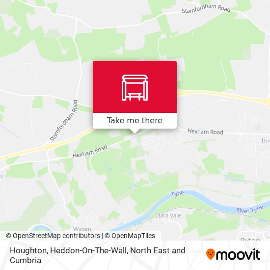 Houghton, Heddon-On-The-Wall map