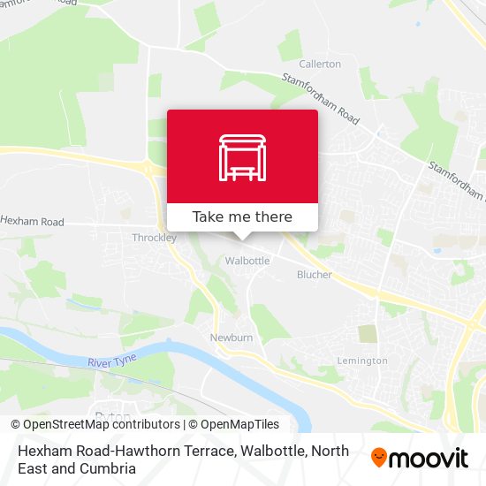 Hexham Road-Hawthorn Terrace, Walbottle map