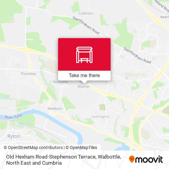 Old Hexham Road-Stephenson Terrace, Walbottle map