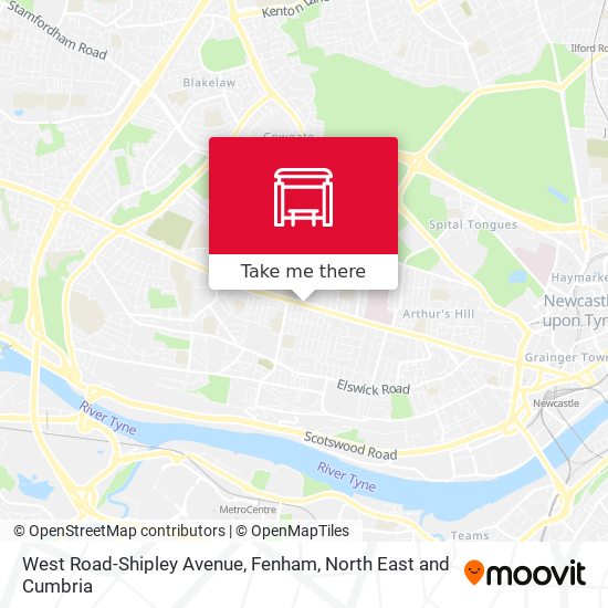 West Road-Shipley Avenue, Fenham map