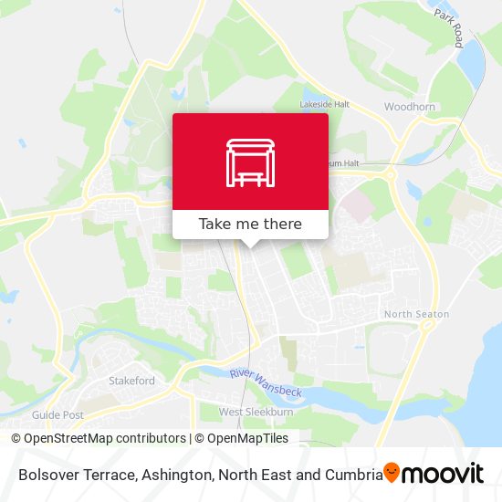 Bolsover Terrace, Ashington map