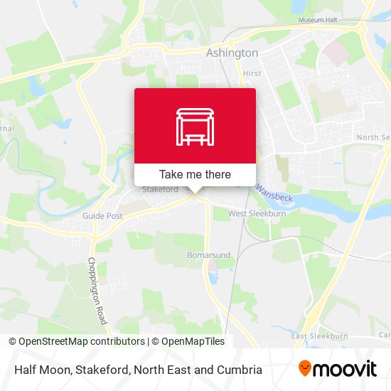 Half Moon, Stakeford map
