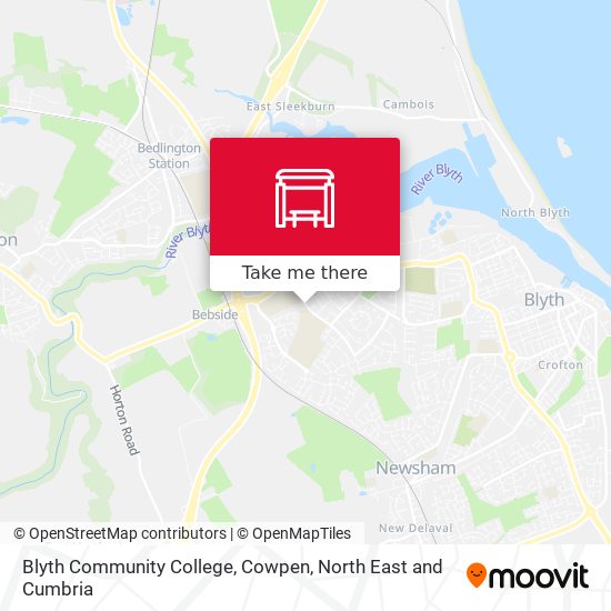 Blyth Community College, Cowpen map