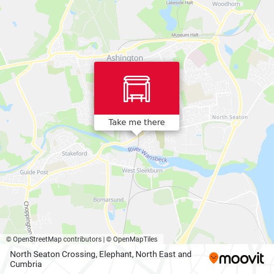 North Seaton Crossing, Elephant map
