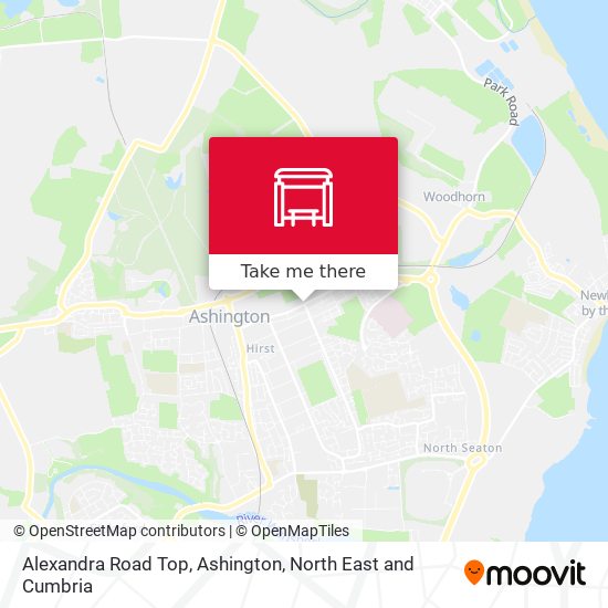 Alexandra Road Top, Ashington map