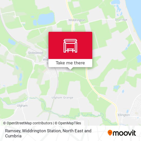 Ramsey, Widdrington Station map