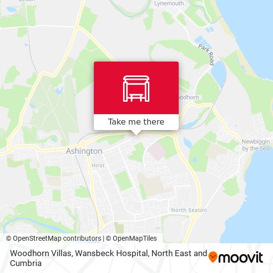 Woodhorn Villas, Wansbeck Hospital map