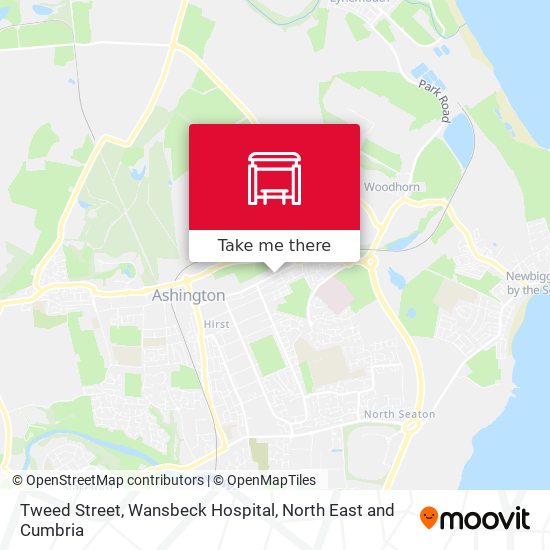 Tweed Street, Wansbeck Hospital map