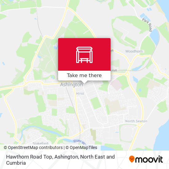 Hawthorn Road Top, Ashington map