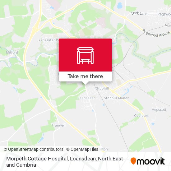 Morpeth Cottage Hospital, Loansdean map