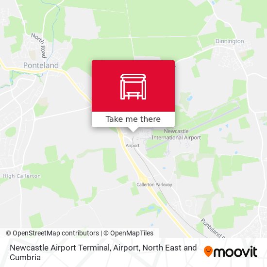 Newcastle Airport Terminal, Airport map