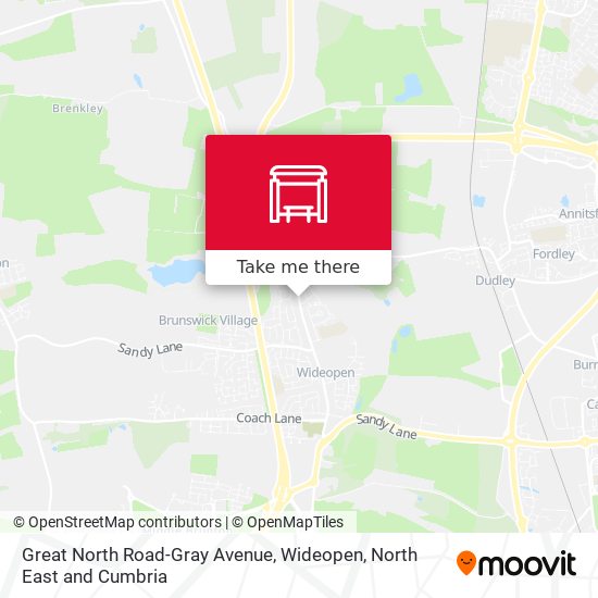 Great North Road-Gray Avenue, Wideopen map