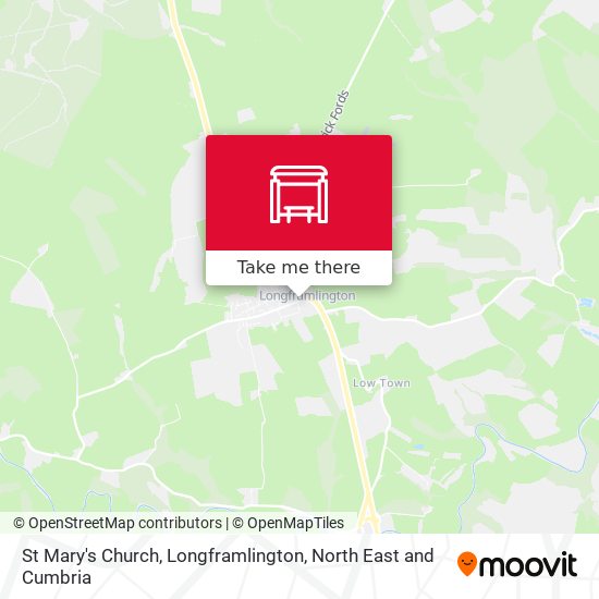 St Mary's Church, Longframlington map