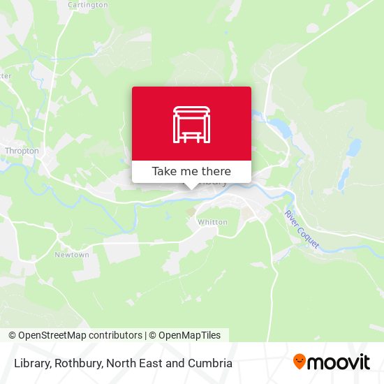 Library, Rothbury map
