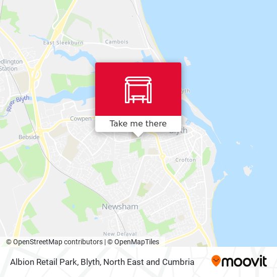 Albion Retail Park, Blyth map