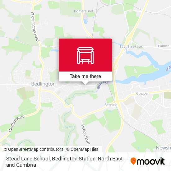 Stead Lane School, Bedlington Station map