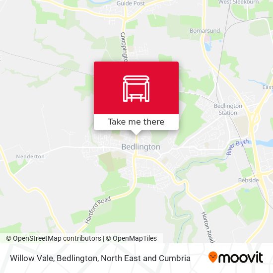 Willow Vale, Bedlington map