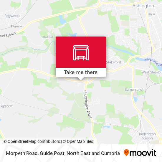 Morpeth Road, Guide Post map