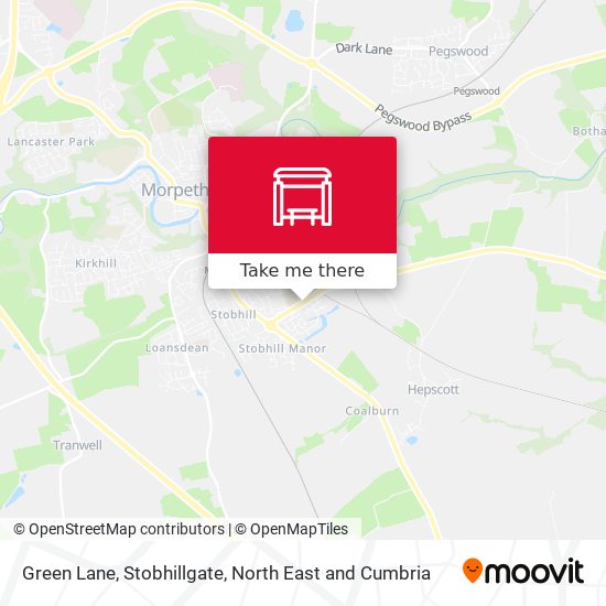Green Lane, Stobhillgate map