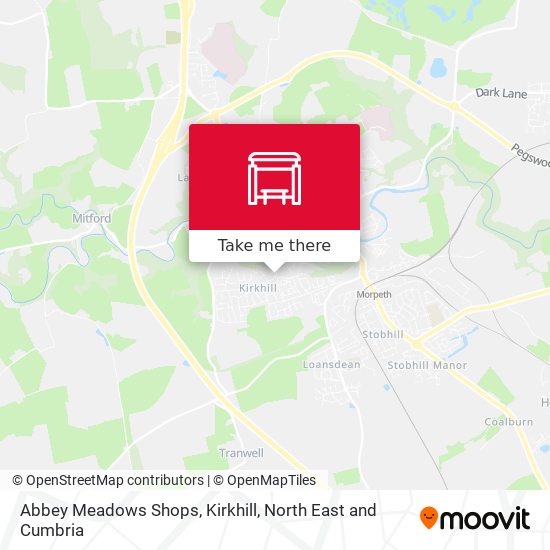Abbey Meadows Shops, Kirkhill map