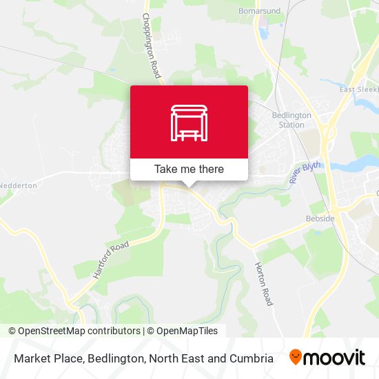 Market Place, Bedlington map